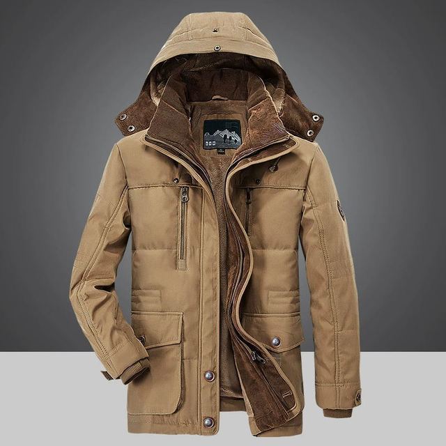 Herren Winterparka Fleecegefüttert Regular Fit Freizeit