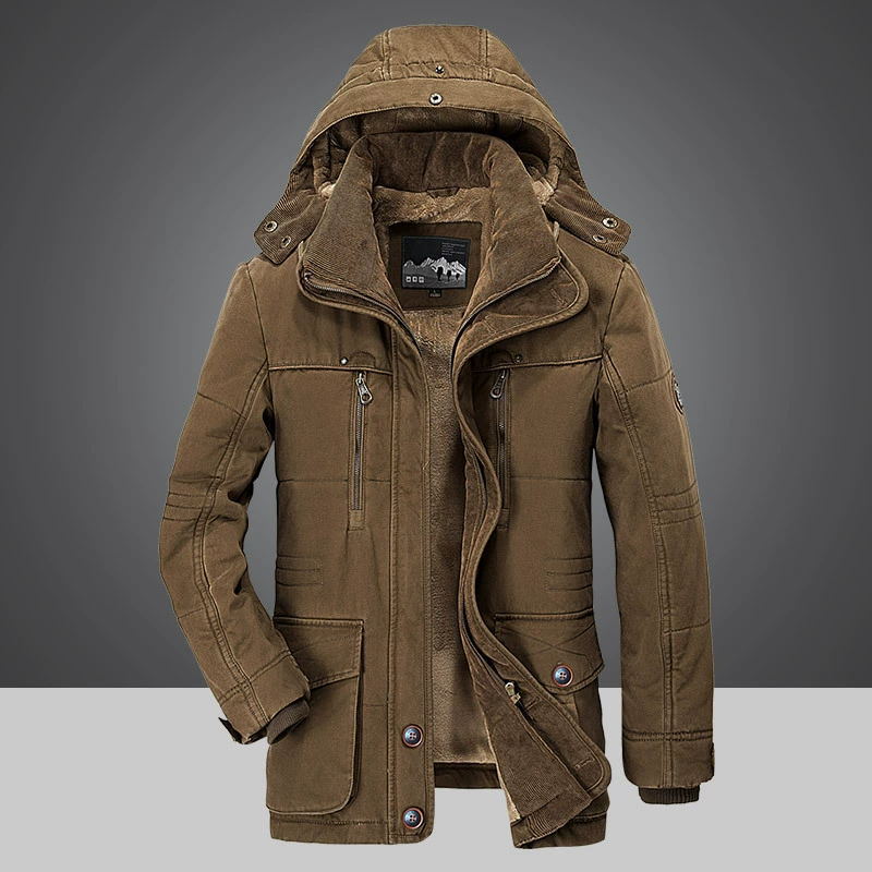 Herren Winterparka Fleecegefüttert Regular Fit Freizeit
