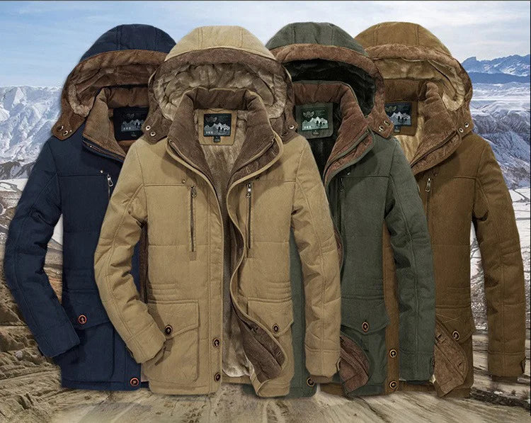 Herren Winterparka Fleecegefüttert Regular Fit Freizeit
