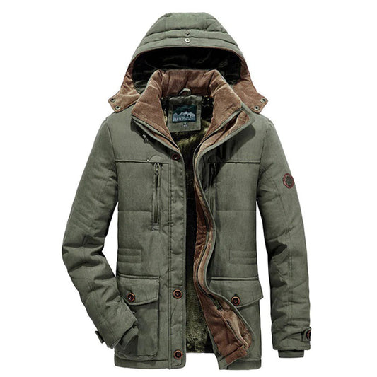 Herren Winterparka Sherpa-Futter Regular Fit Freizeit
