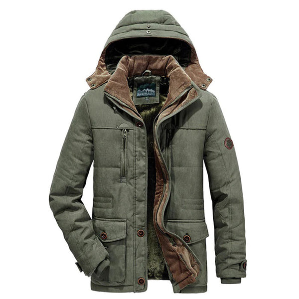 Herren Winterparka Sherpa-Futter Regular Fit Freizeit
