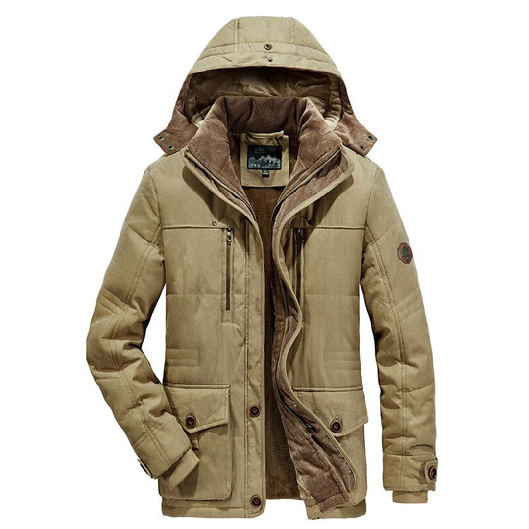 Herren Winterparka Sherpa-Futter Regular Fit Freizeit