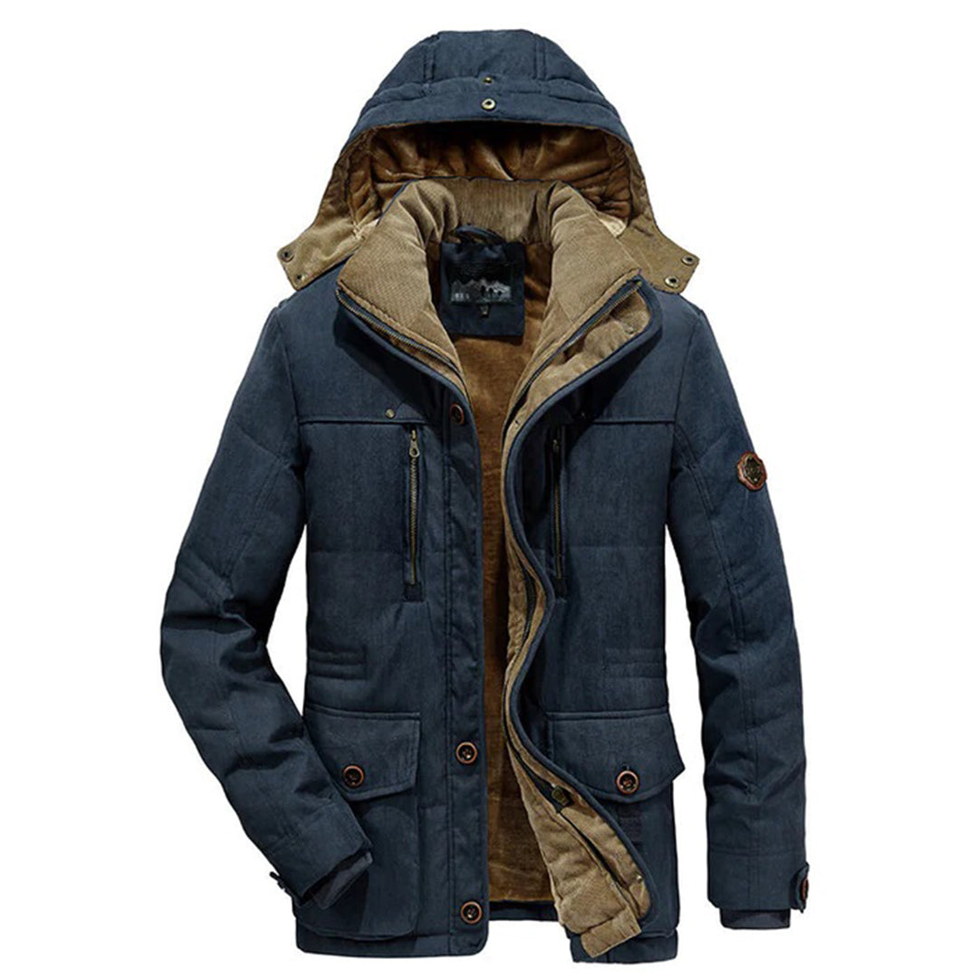 Herren Winterparka Sherpa-Futter Regular Fit Freizeit
