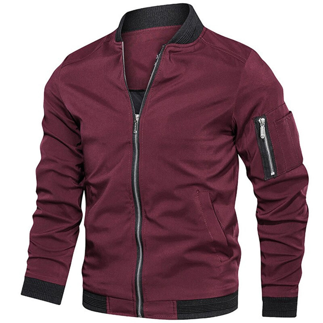 Stylische Herren Jacke | Leichte Bomberjacke mit Stehkragen | Vielseitig Kombinierbar für Frühling und Herbst 0
