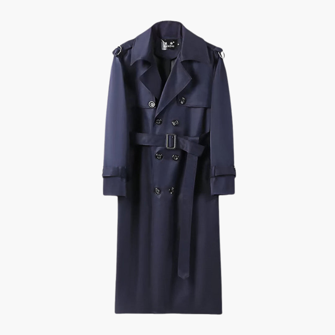 Stylish Overknee-Trenchcoat für Herren mit Verstellbarem Gürtel | Britisches Design für Komfort und Schutz 6