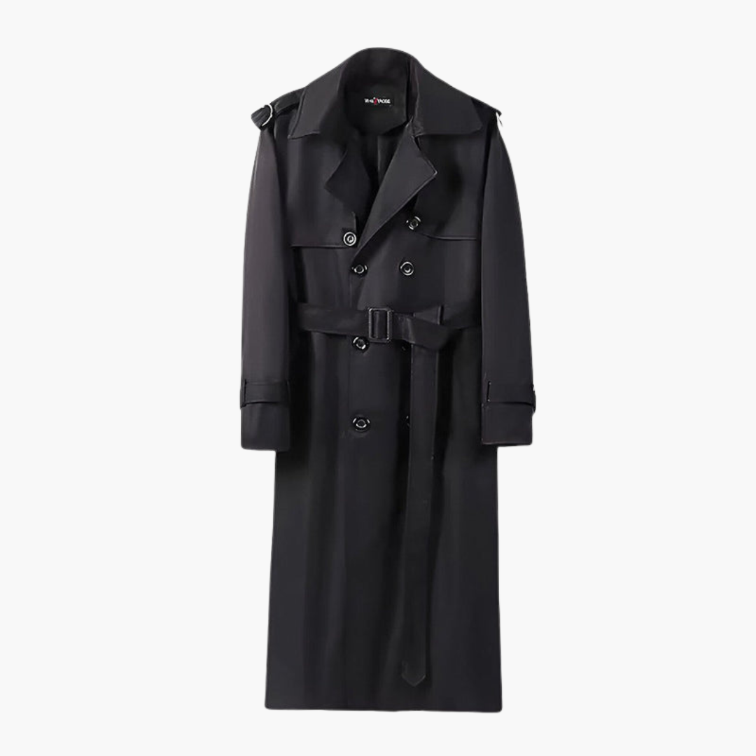 Stylish Overknee-Trenchcoat für Herren mit Verstellbarem Gürtel | Britisches Design für Komfort und Schutz 8