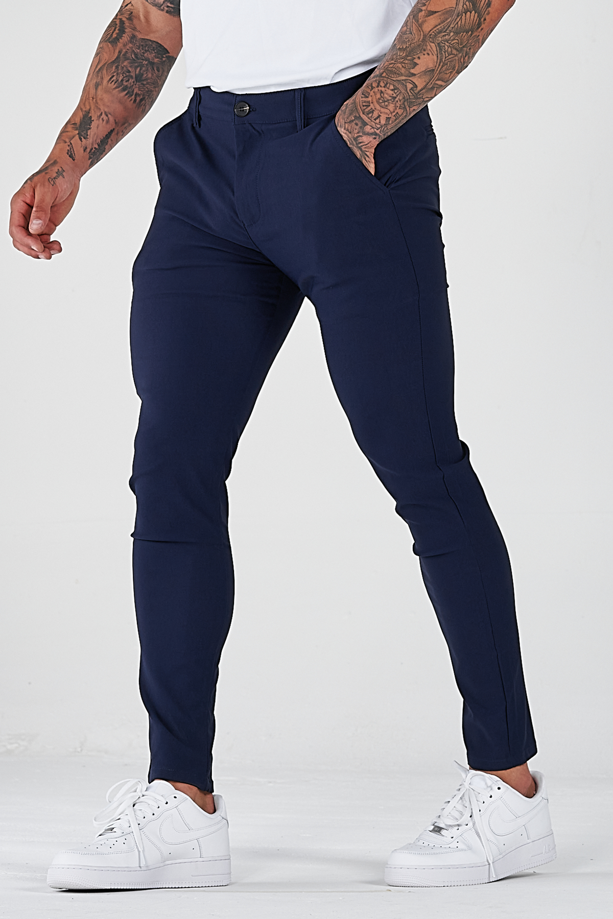 Herren Hose Slim Fit Freizeit schmaler Knöchel