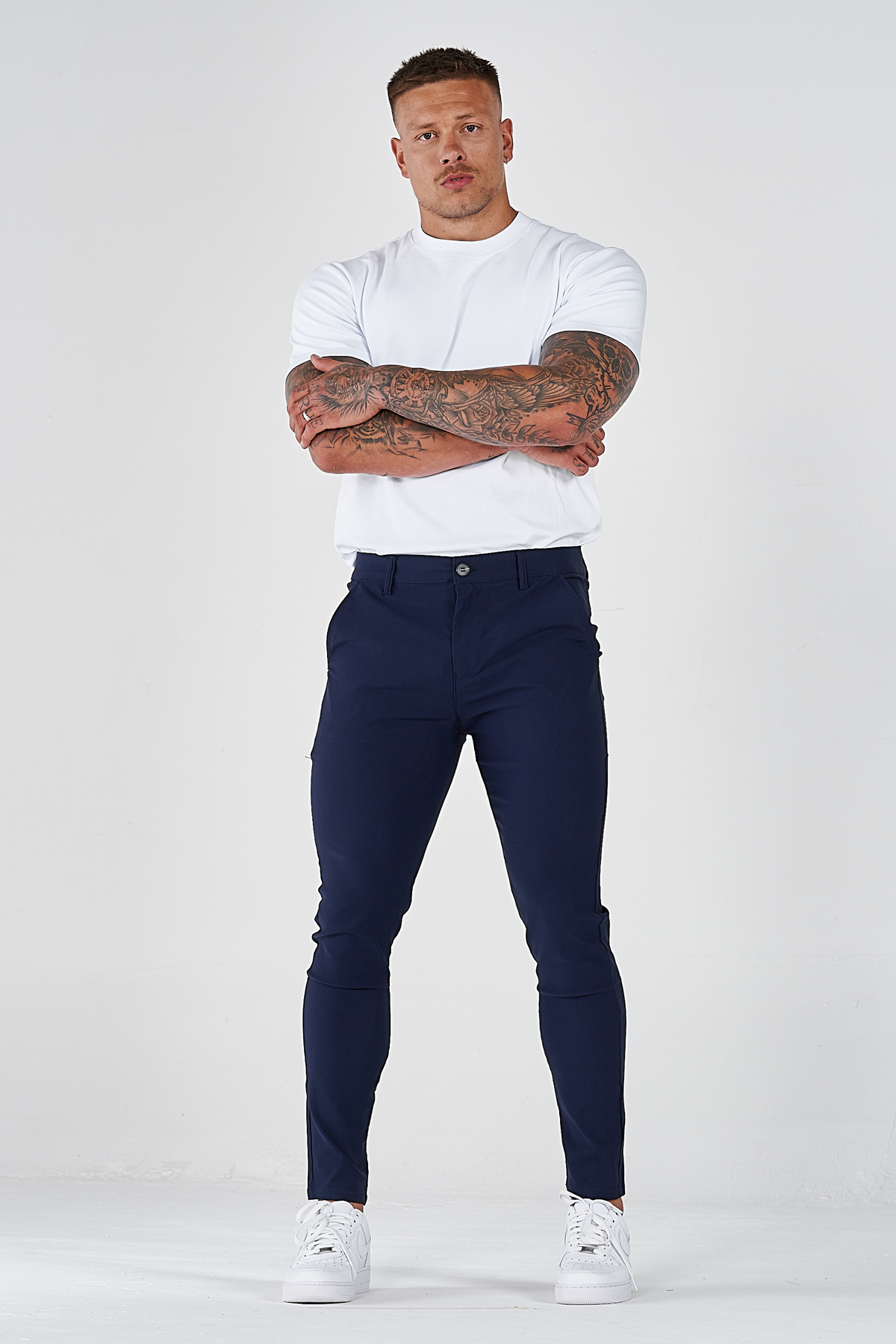 Herren Hose Slim Fit Freizeit schmaler Knöchel