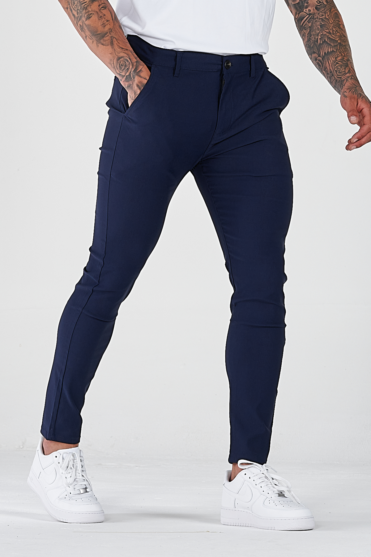 Herren Hose Slim Fit Freizeit schmaler Knöchel