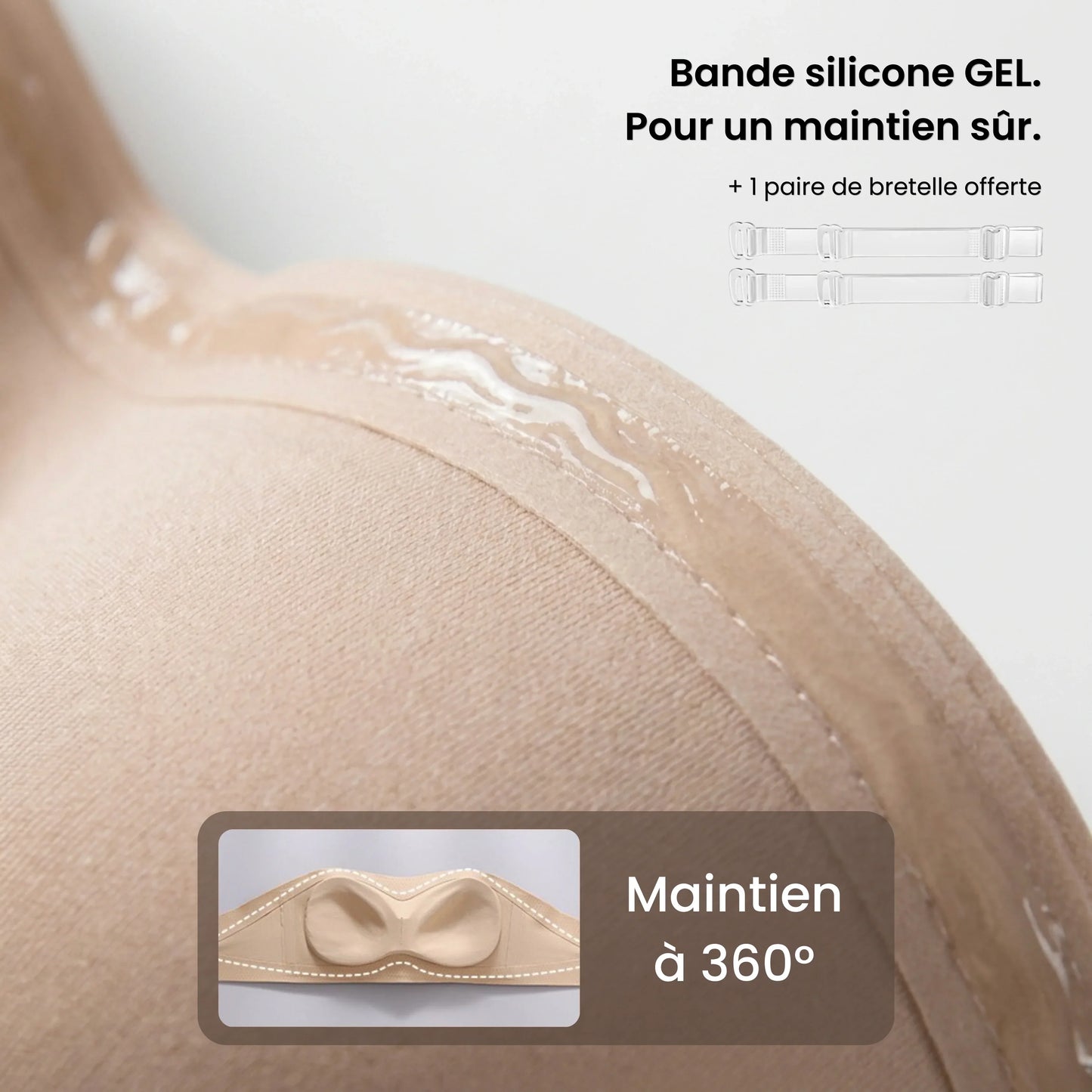 Damen trägerloser Push-up-BH unsichtbar komfortabel