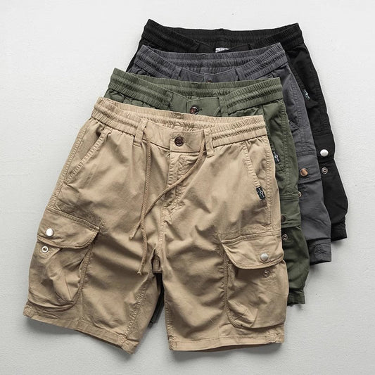 Cargo Shorts für Herren mit lockerer Passform und elastischem Bund