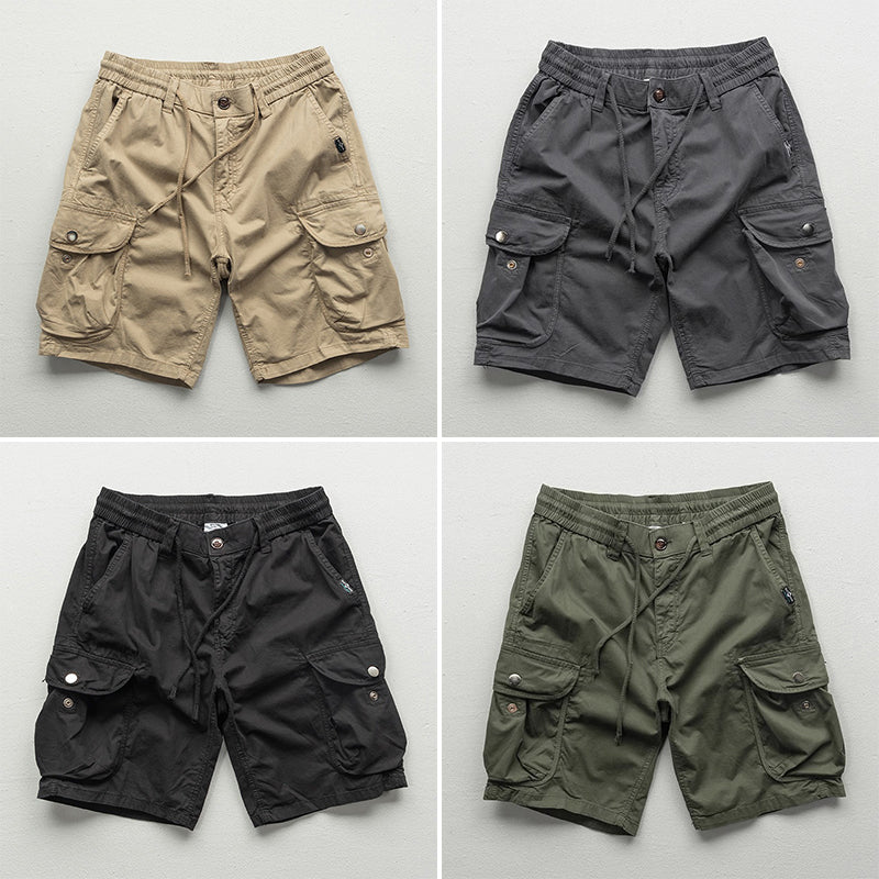 Cargo Shorts für Herren mit lockerer Passform und elastischem Bund