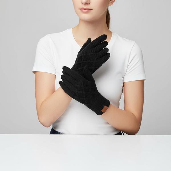 Handschuhe Damen Thermo Gestrickt Touchscreen Winter