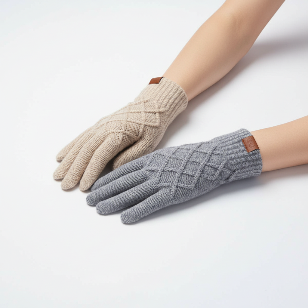 Handschuhe Damen Thermo Gestrickt Touchscreen Winter