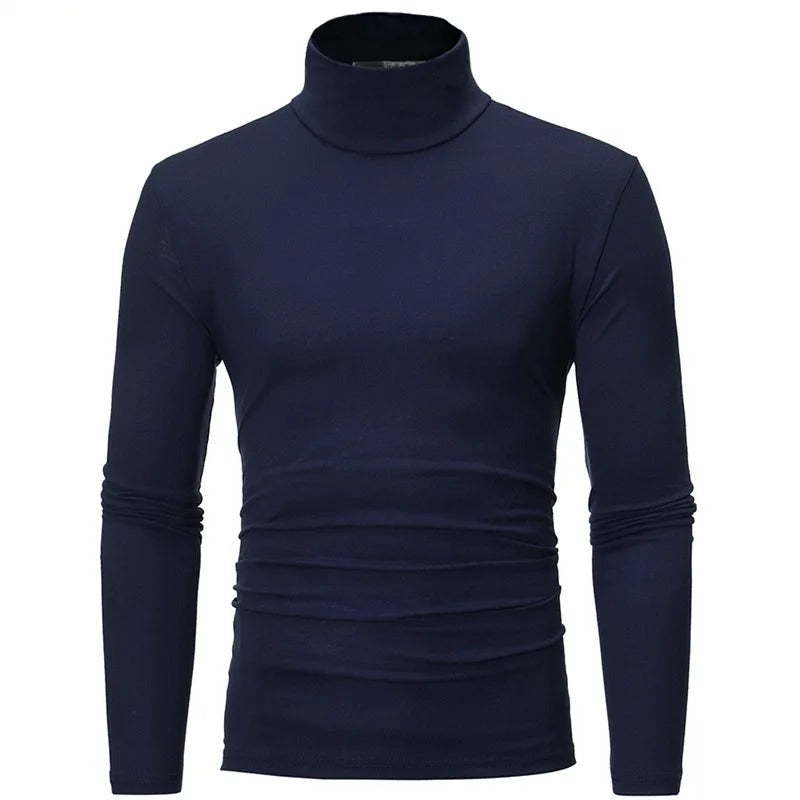 Thermo-Shirt Herren Slim Fit Winter Langarm Hoher Kragen