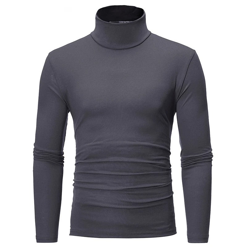 Thermo-Shirt Herren Slim Fit Winter Langarm Hoher Kragen