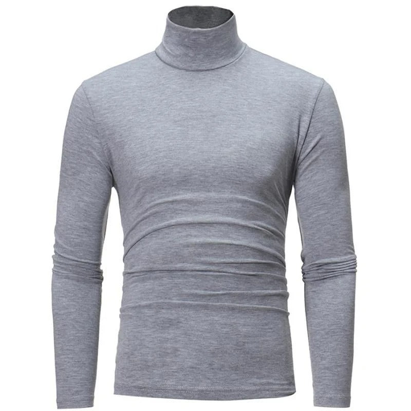 Thermo-Shirt Herren Slim Fit Winter Langarm Hoher Kragen
