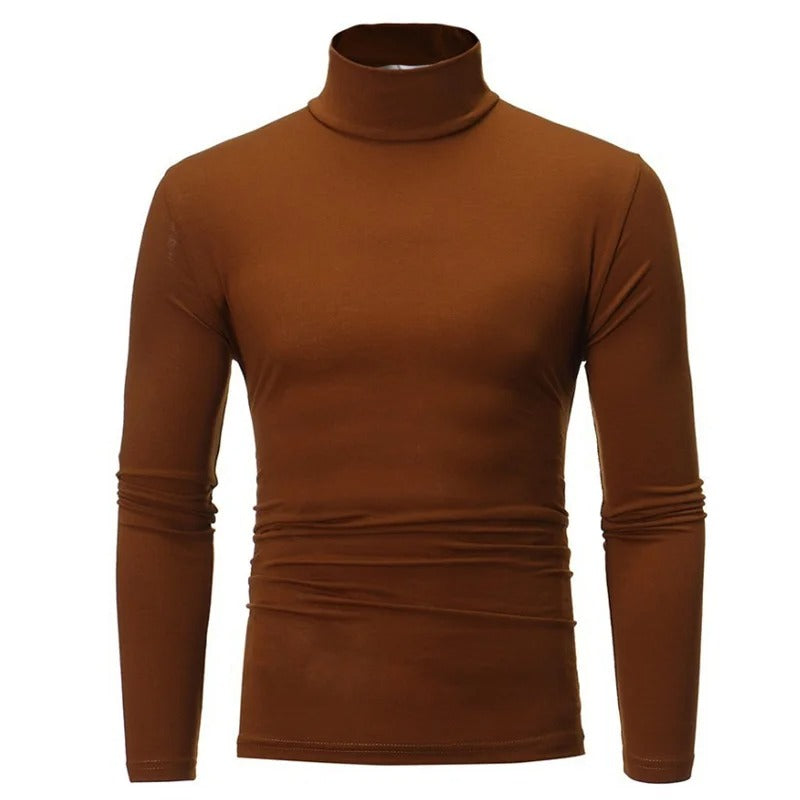 Thermo-Shirt Herren Slim Fit Winter Langarm Hoher Kragen