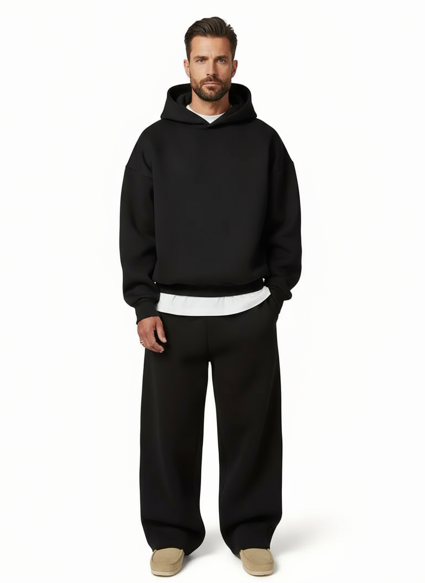 Herren Trainingsanzug mit Kapuze – lässiger Hoodie und Jogginghose Set