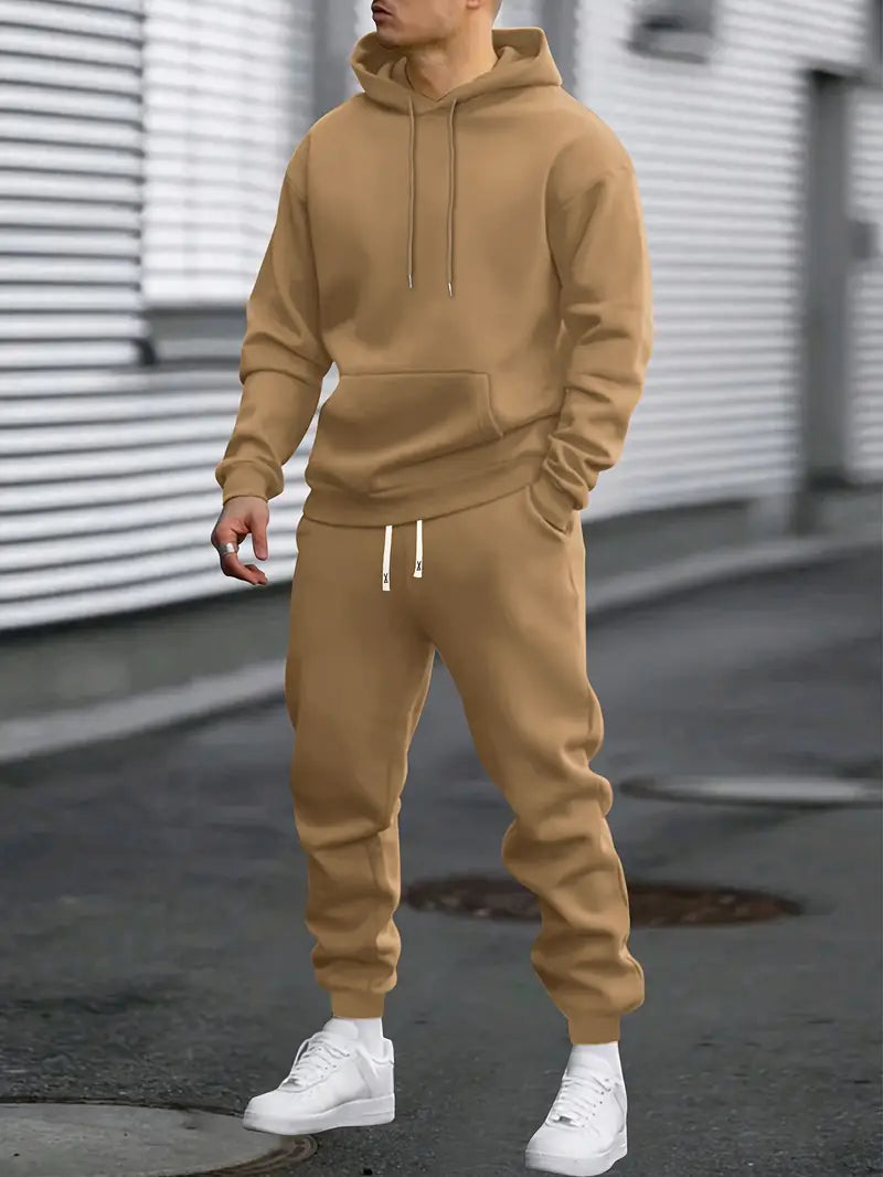 Trainingsanzug Herren | Bequemer Jogging Anzug mit Hoodie & Jogginghose | Ideal für Freizeit und Sport 0