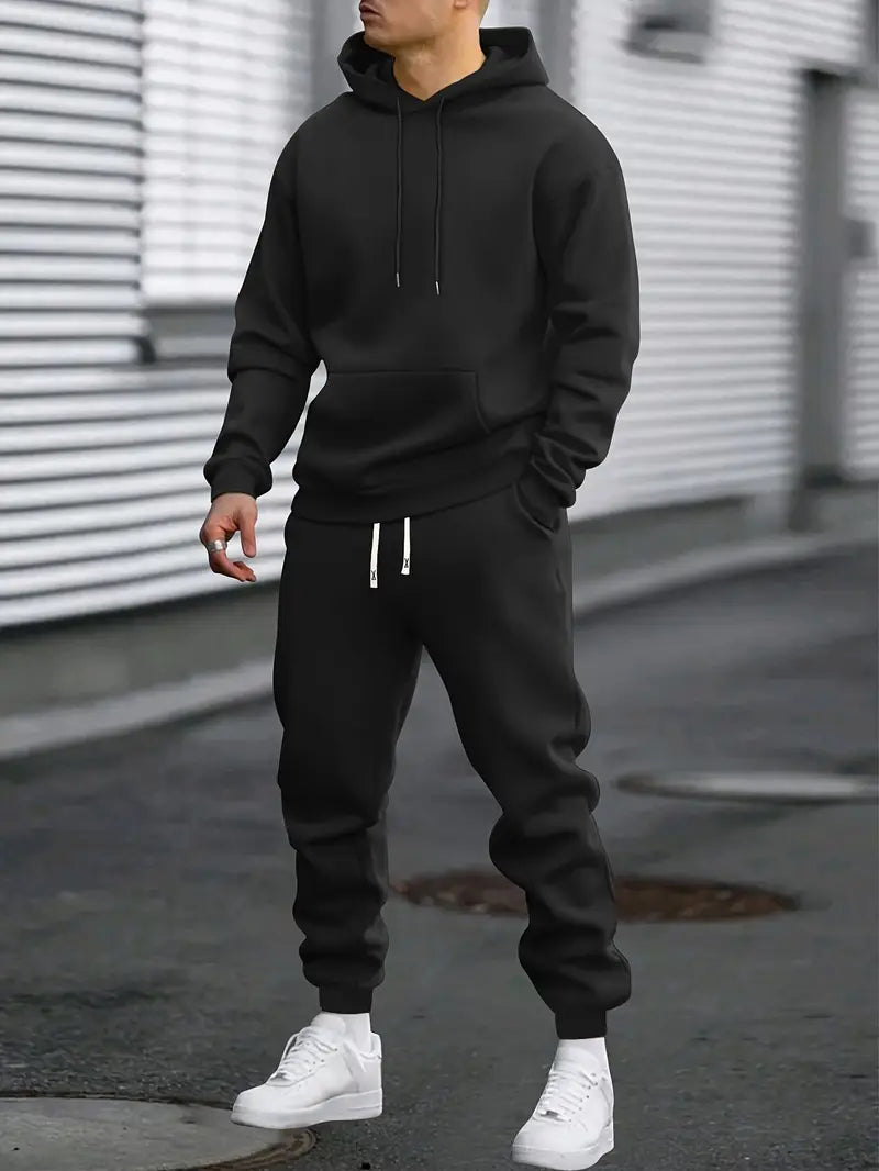 Trainingsanzug Herren | Bequemer Jogging Anzug mit Hoodie & Jogginghose | Ideal für Freizeit und Sport 2