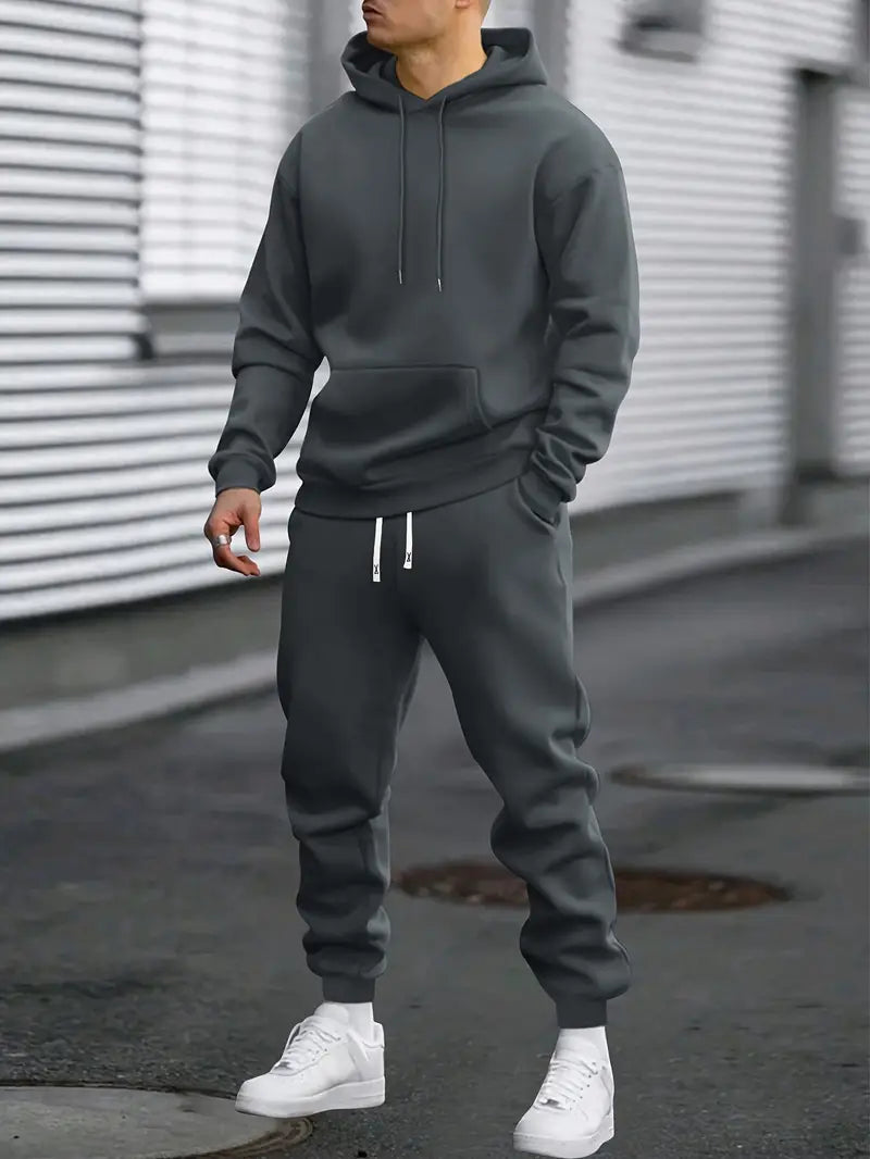 Trainingsanzug Herren | Bequemer Jogging Anzug mit Hoodie & Jogginghose | Ideal für Freizeit und Sport 4