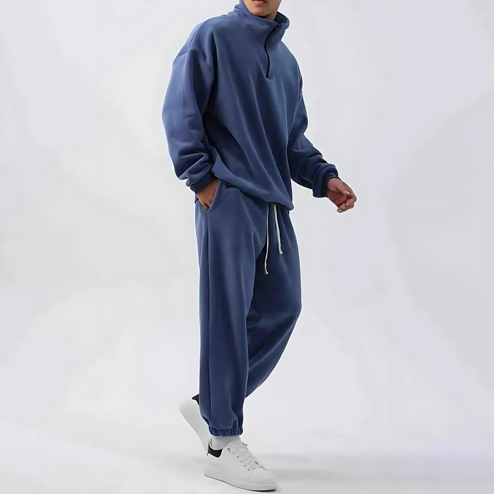 Velour Set I Zweiteiler Herren Relaxed Fit Freizeit