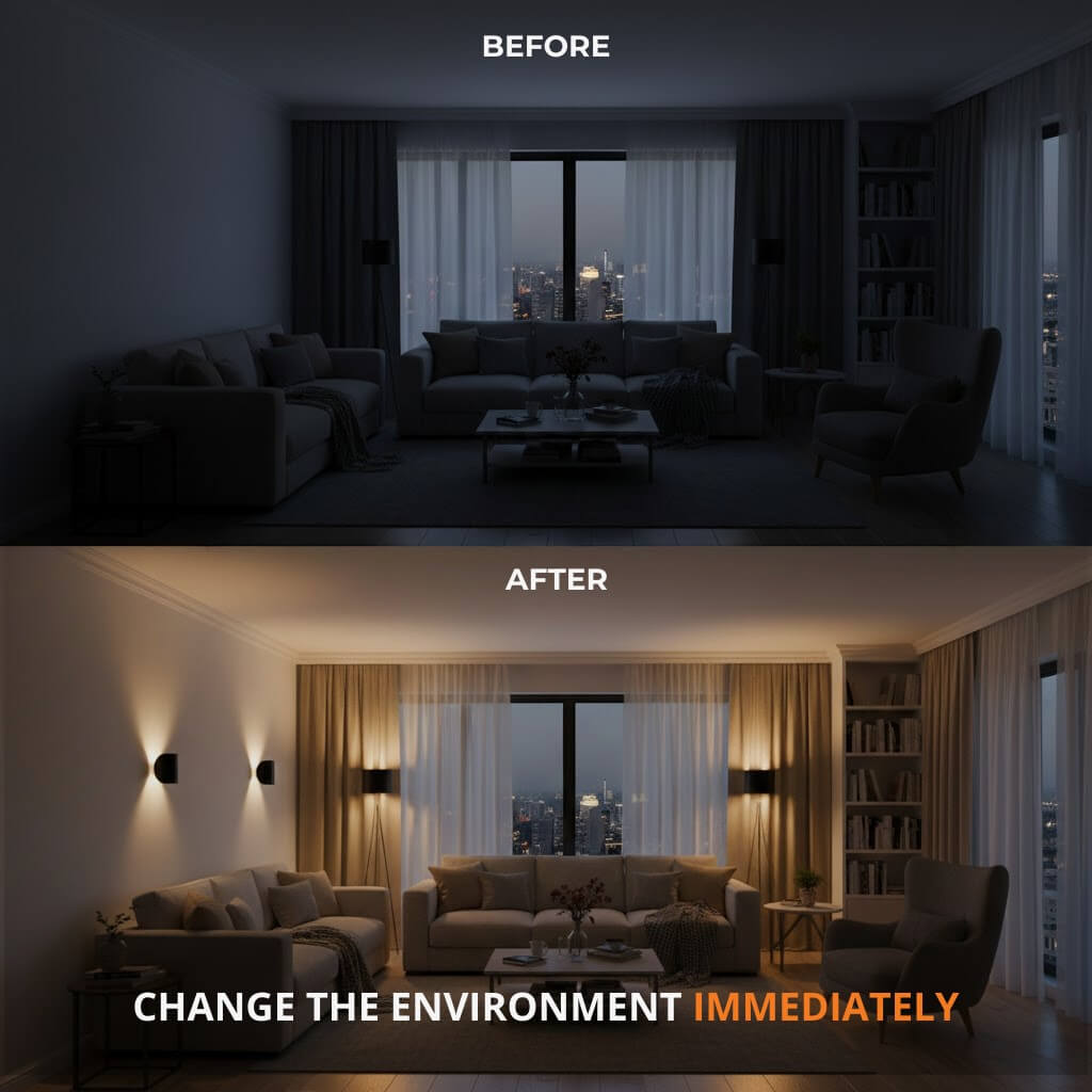 Moderne 2-Wege-Wandlampe Minimalistisch Wohnzimmer Beleuchtung