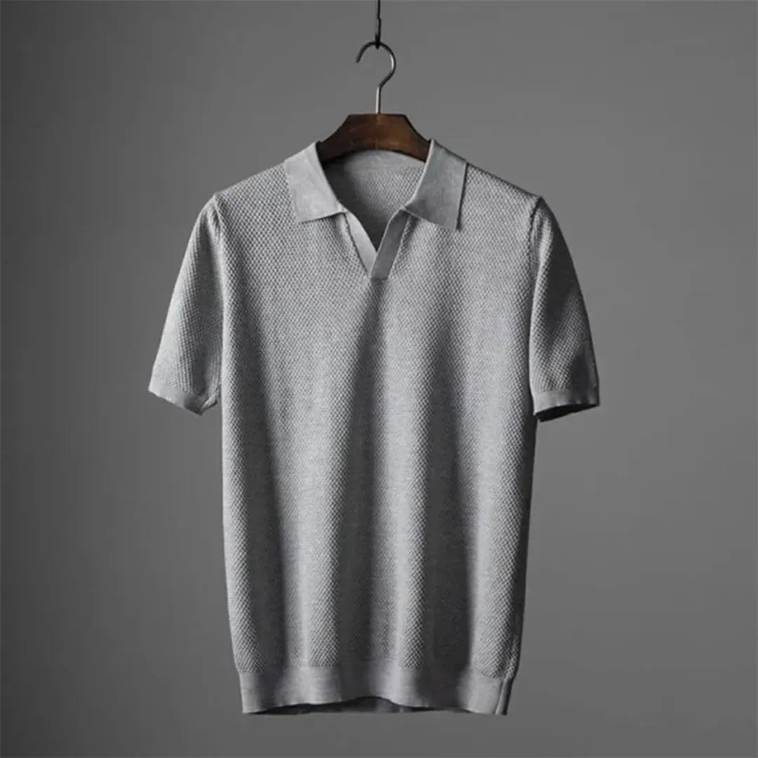 Valer | Herren Poloshirt aus peruanischer Baumwolle mit Waffelkragen | Atmungsaktives Design für eleganten Komfort 1