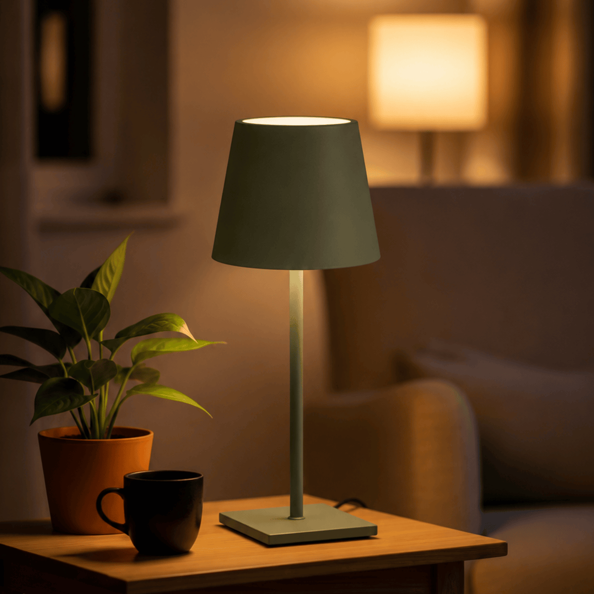 Wiederaufladbare Touch-Lampe Modernes Design für Wohn- und Außenbereich
