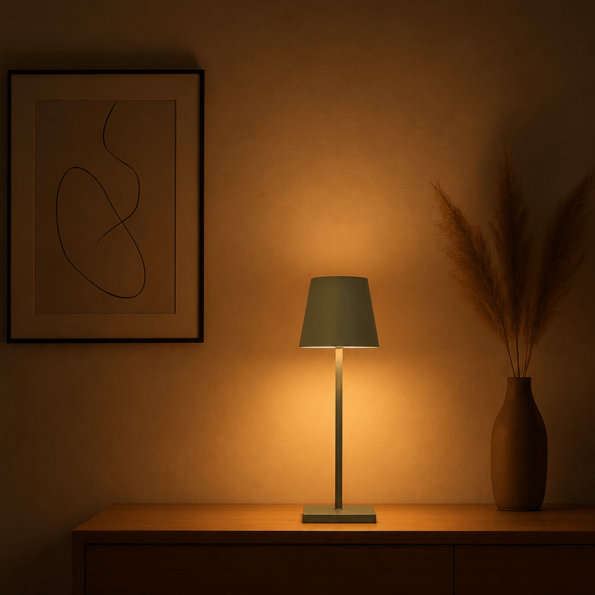 Wiederaufladbare Touch-Lampe Modernes Design für Wohn- und Außenbereich