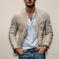 Blazer Herren Frühling Sommer Knopfverschluss Sakko