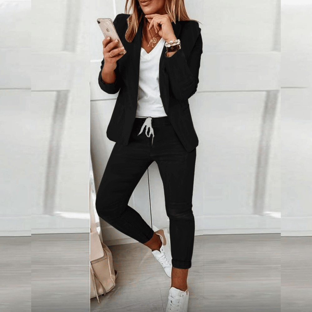 Damen Blazer Set Regular Fit Business Elegant