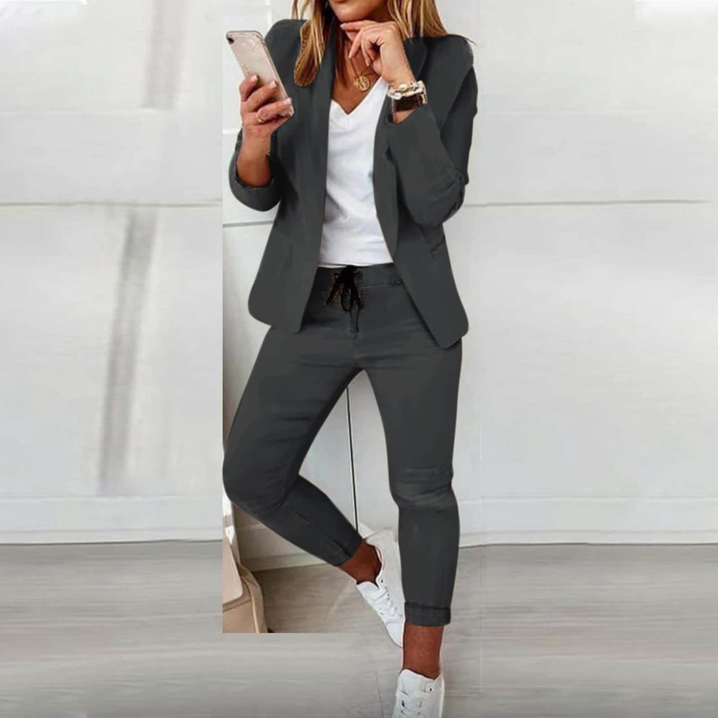 Damen Blazer Set Regular Fit Business Elegant