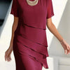Damen Slim Fit Kleid Elegant Figurbetont Sommer