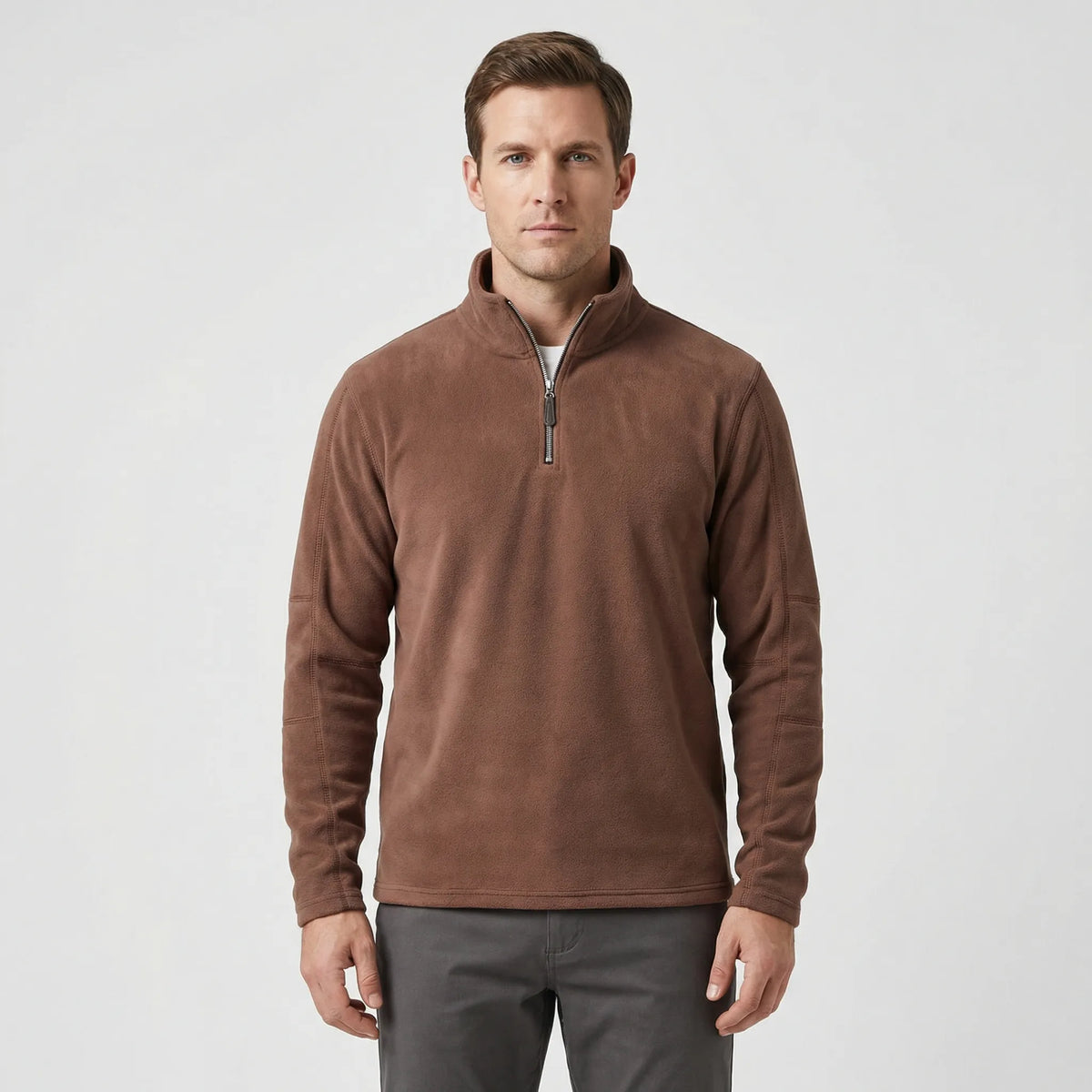 Pullover Herren Slim Fit Sport Warm Kurzreißverschluss