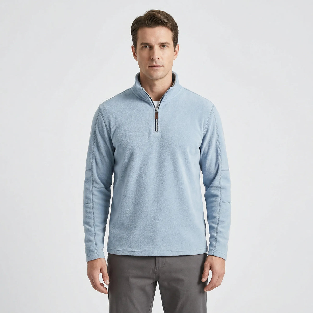 Pullover Herren Slim Fit Sport Warm Kurzreißverschluss