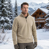 Pullover Herren Slim Fit Sport Warm Kurzreißverschluss