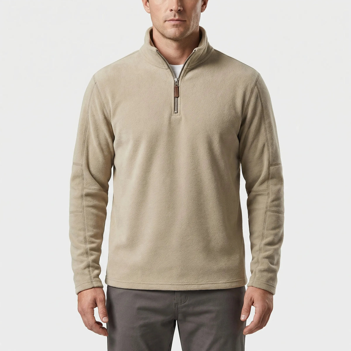 Pullover Herren Slim Fit Sport Warm Kurzreißverschluss