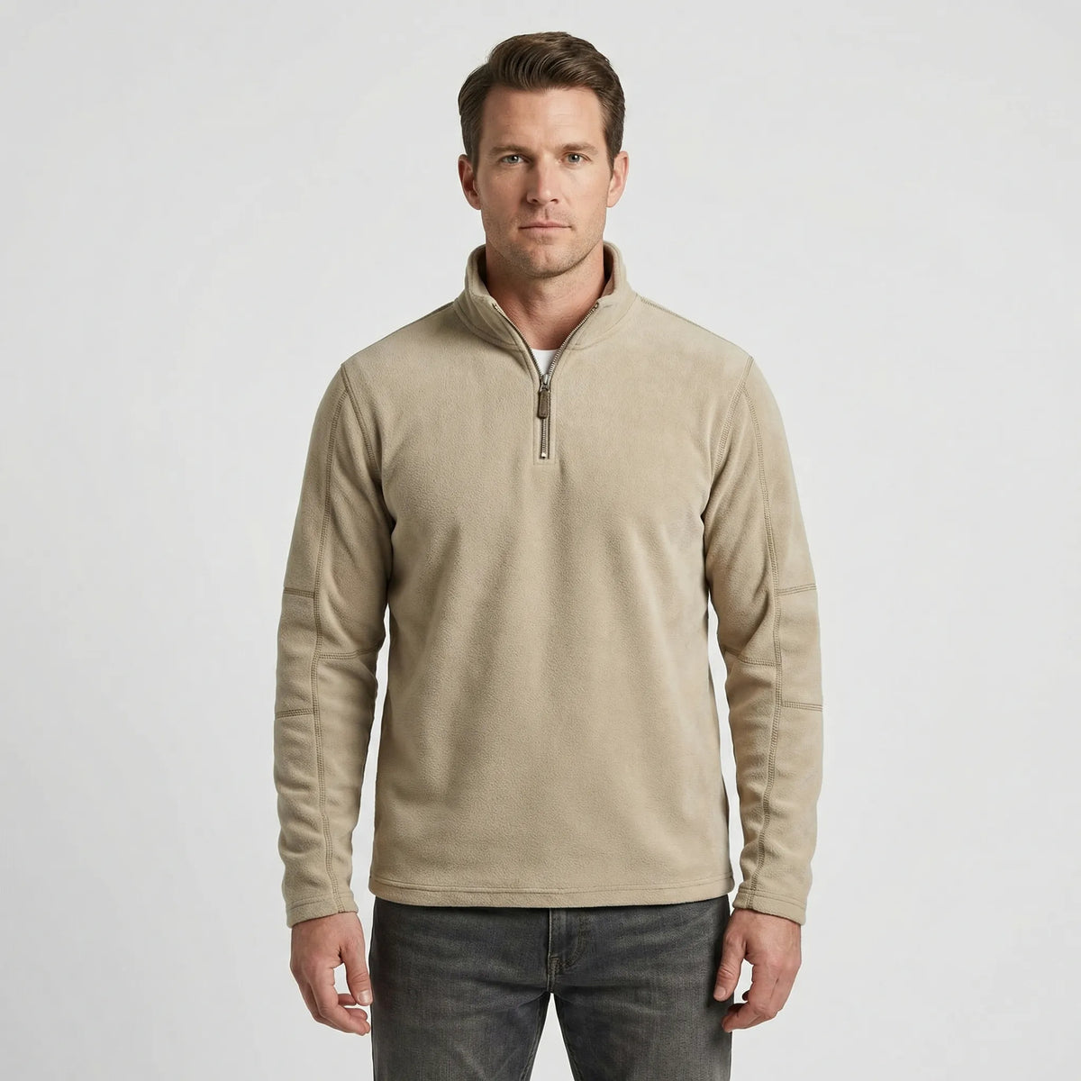 Pullover Herren Slim Fit Sport Warm Kurzreißverschluss