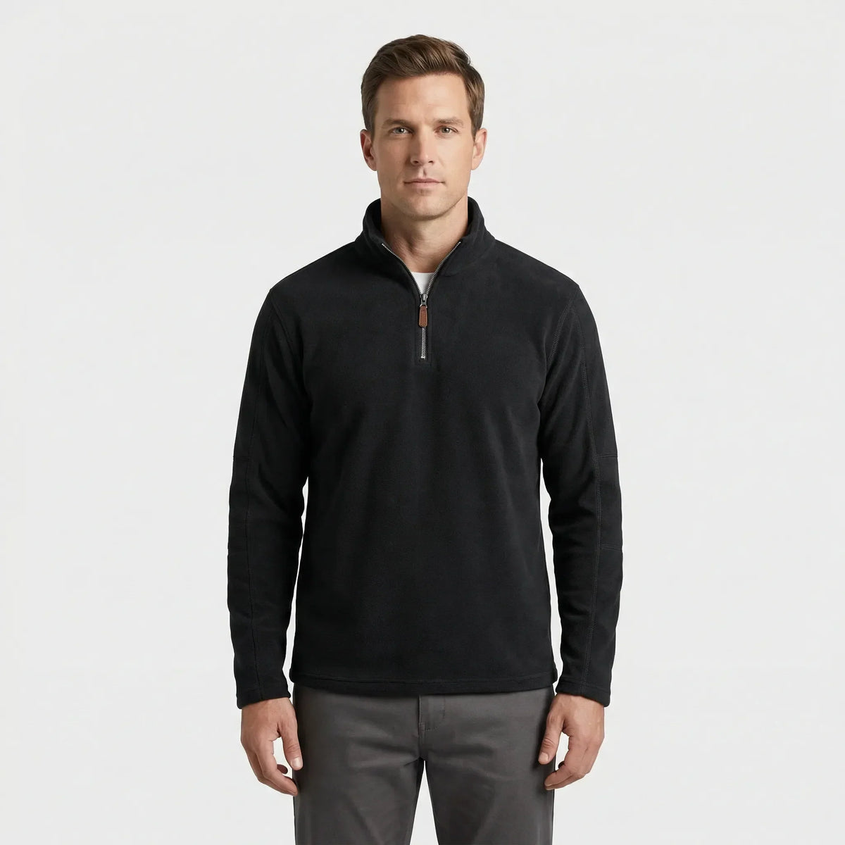 Pullover Herren Slim Fit Sport Warm Kurzreißverschluss