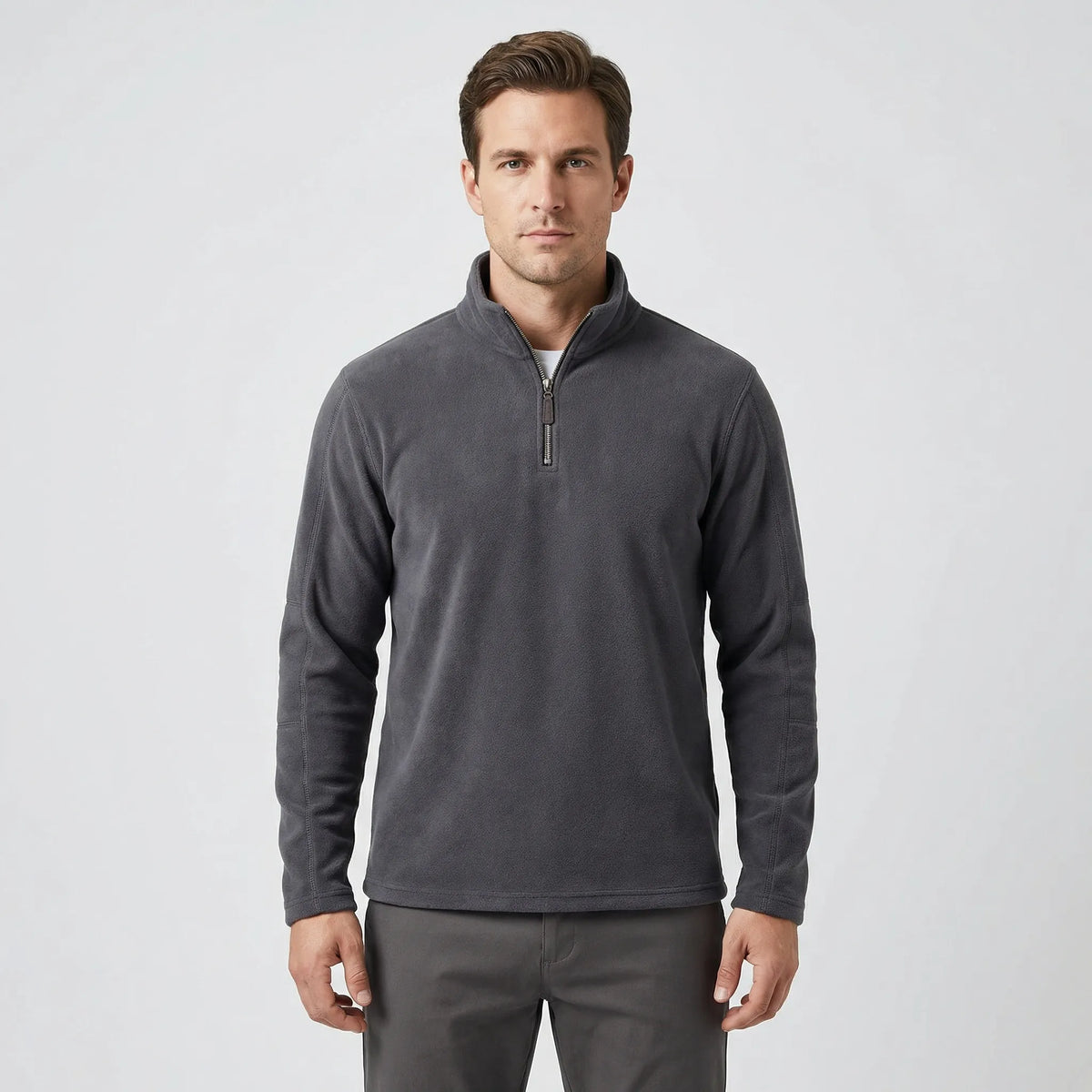 Pullover Herren Slim Fit Sport Warm Kurzreißverschluss