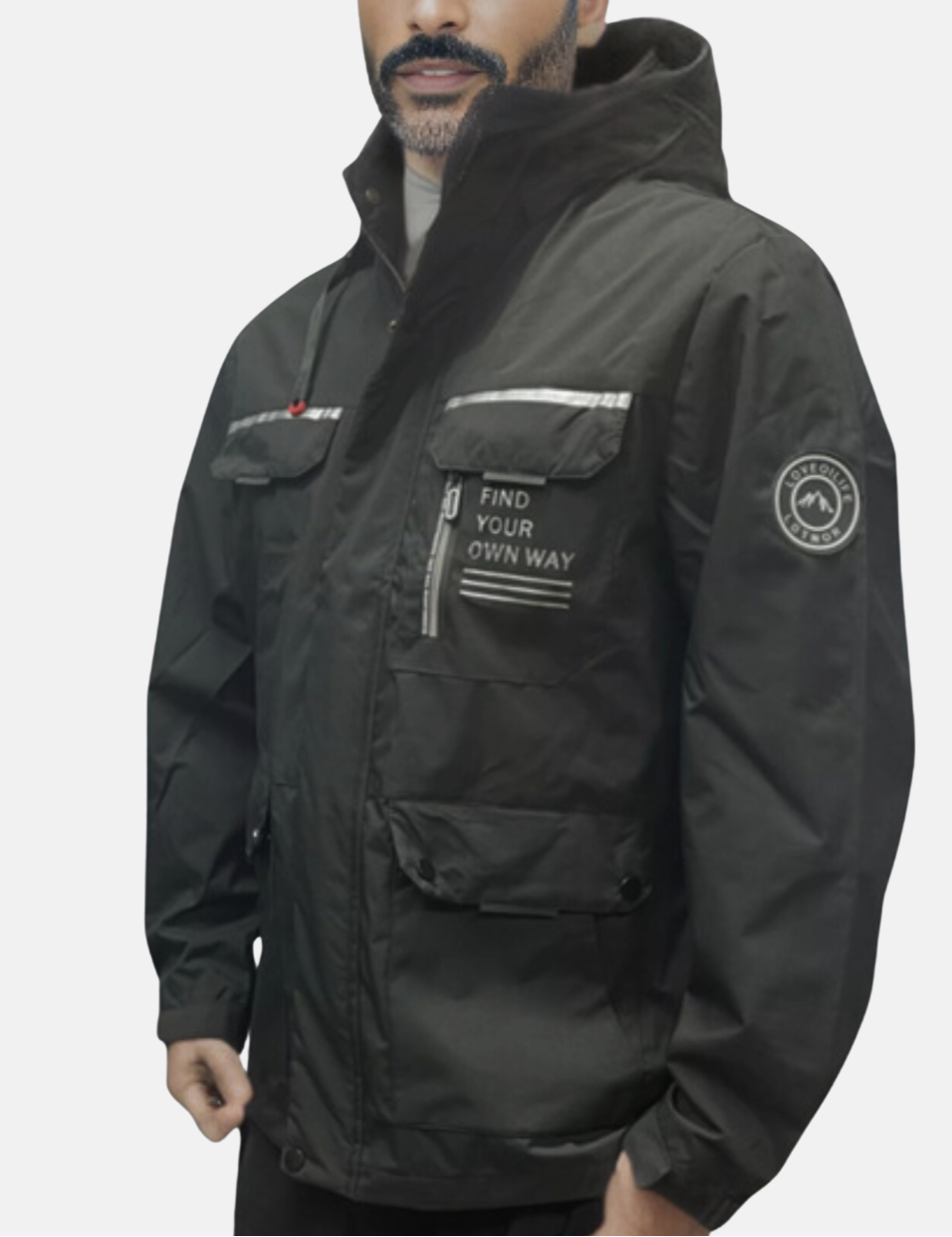 Wasserdichte Herrenjacke mit Abnehmbarer Kapuze | Ideal für Regen und Schnee 1