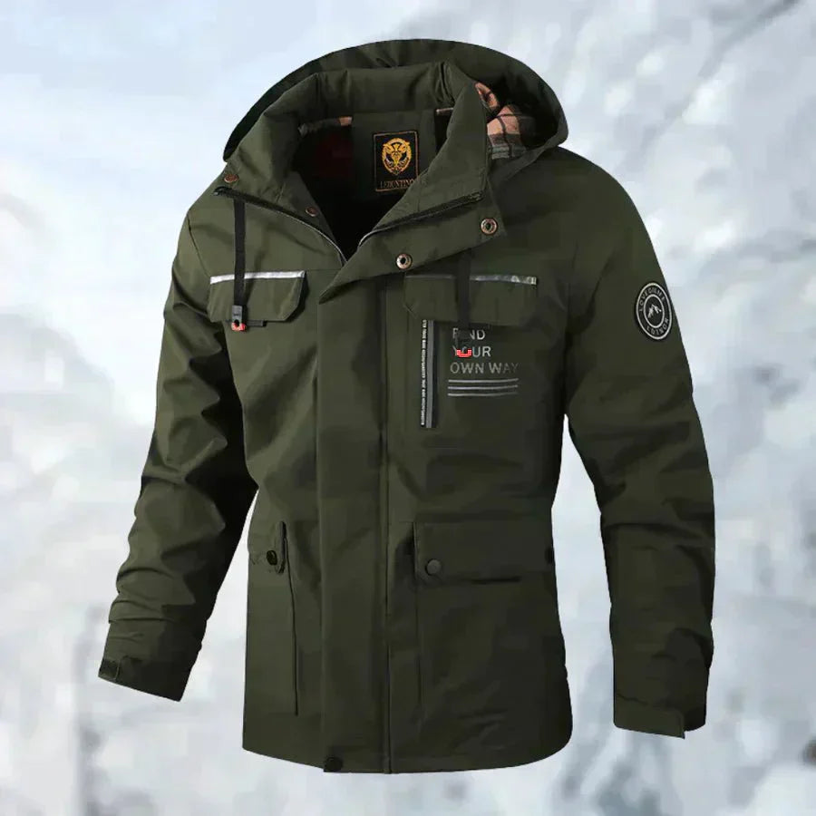 Wasserdichte Herrenjacke mit Abnehmbarer Kapuze | Ideal für Regen und Schnee 6