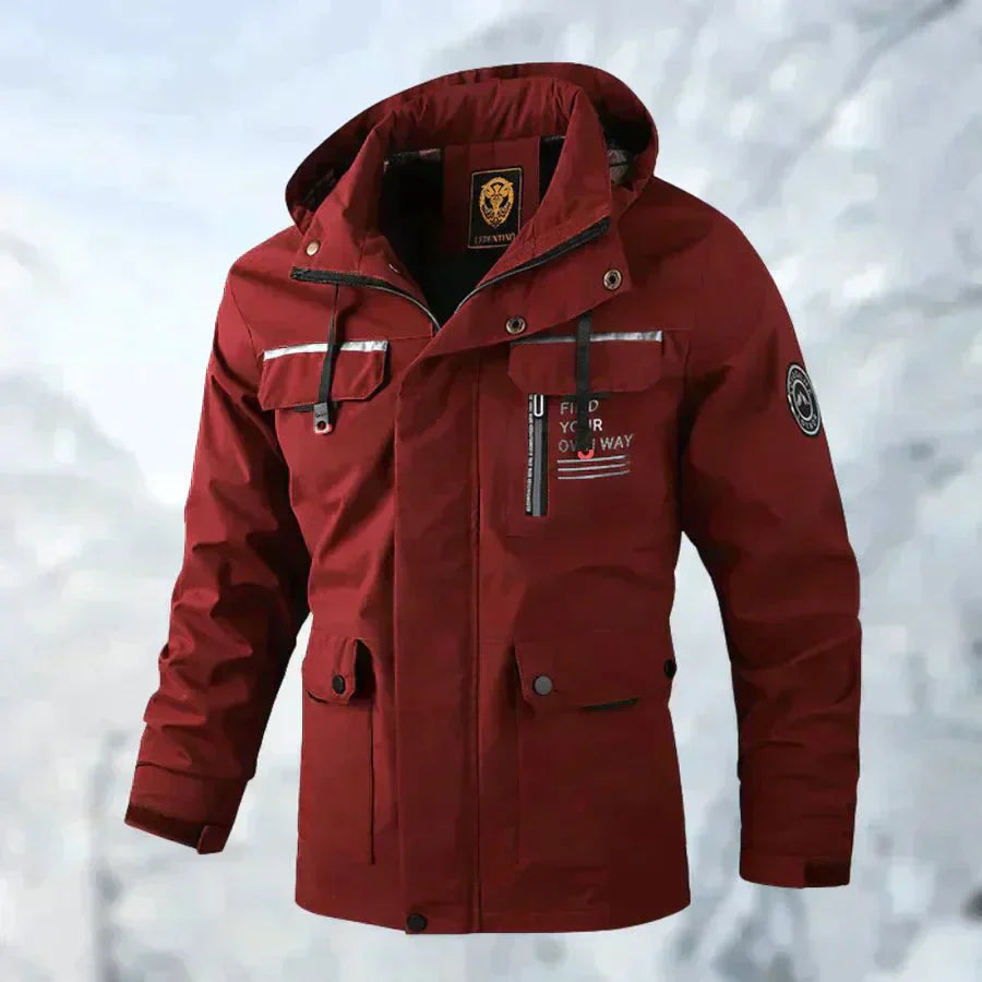 Wasserdichte Herrenjacke mit Abnehmbarer Kapuze | Ideal für Regen und Schnee 7