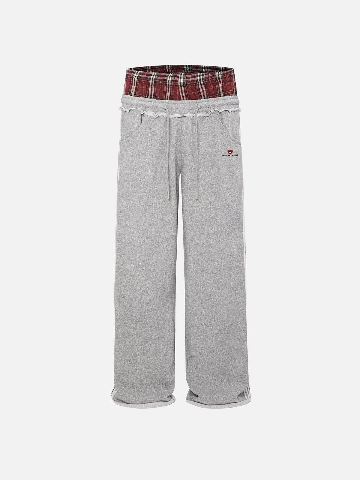 Jogginghose Damen Weit Relaxed Fit Freizeit Retroakzent