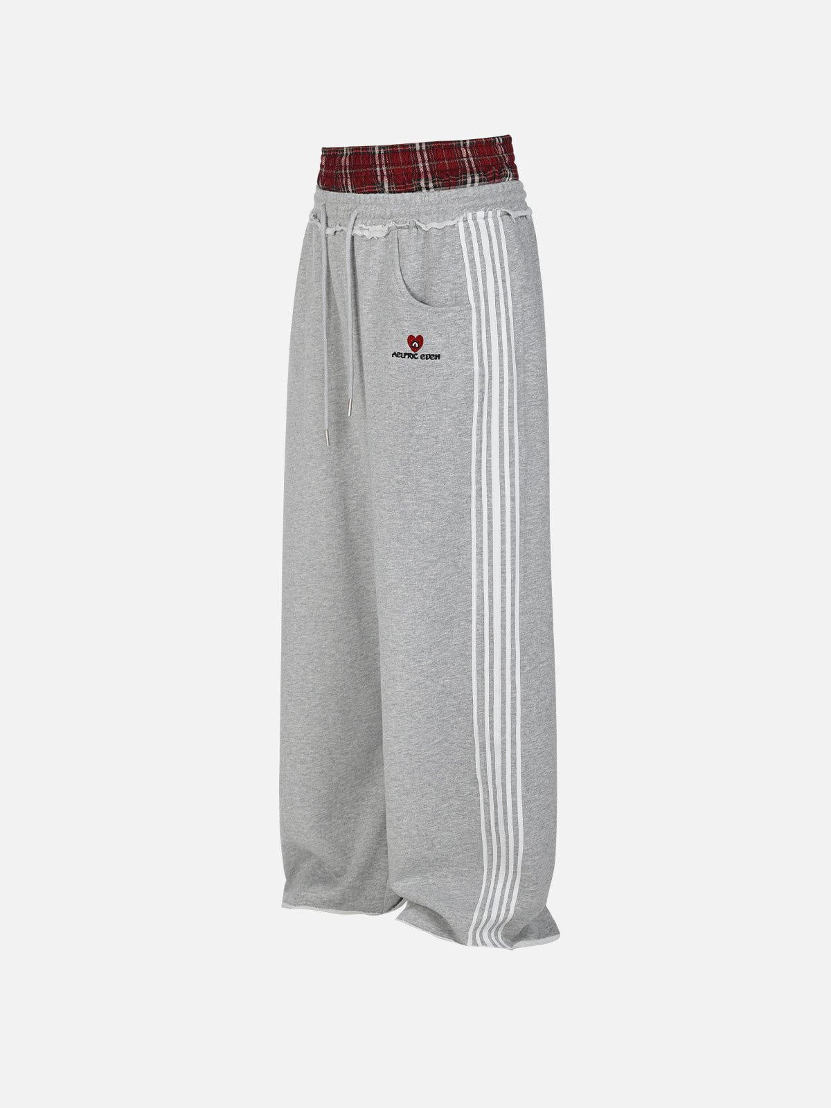 Jogginghose Damen Weit Relaxed Fit Freizeit Retroakzent