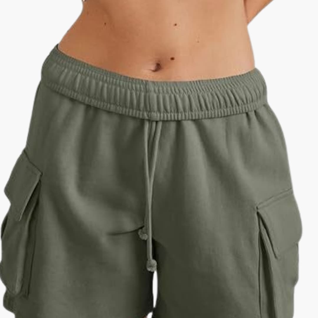 Damen Cargo-Shorts Relaxed Fit Freizeit mit elastischem Bund