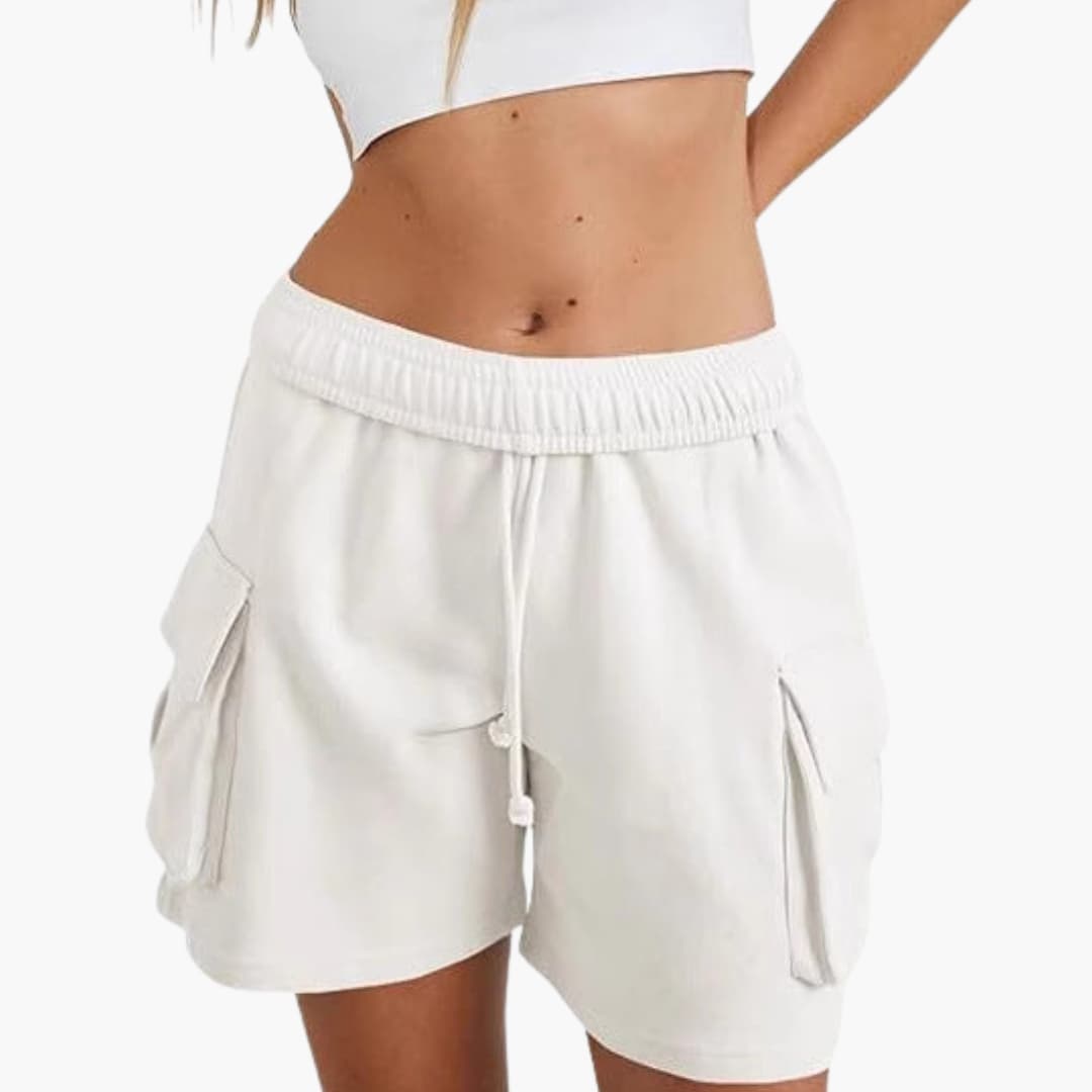 Damen Cargo-Shorts Relaxed Fit Freizeit mit elastischem Bund