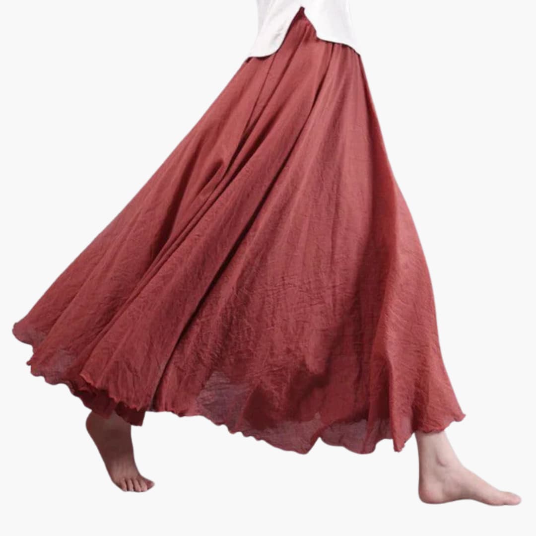 Damen Maxi-Rock Regular Fit Freizeit mit elastischem Bund